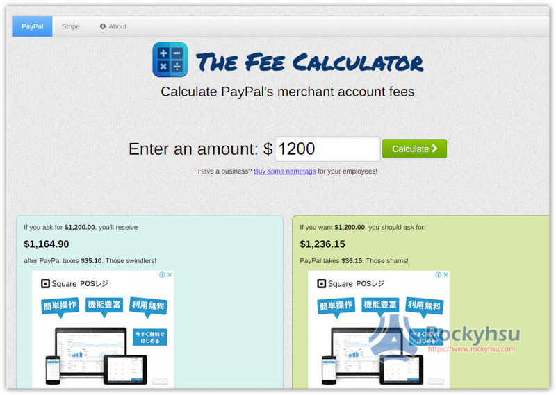 The Fee Calculator