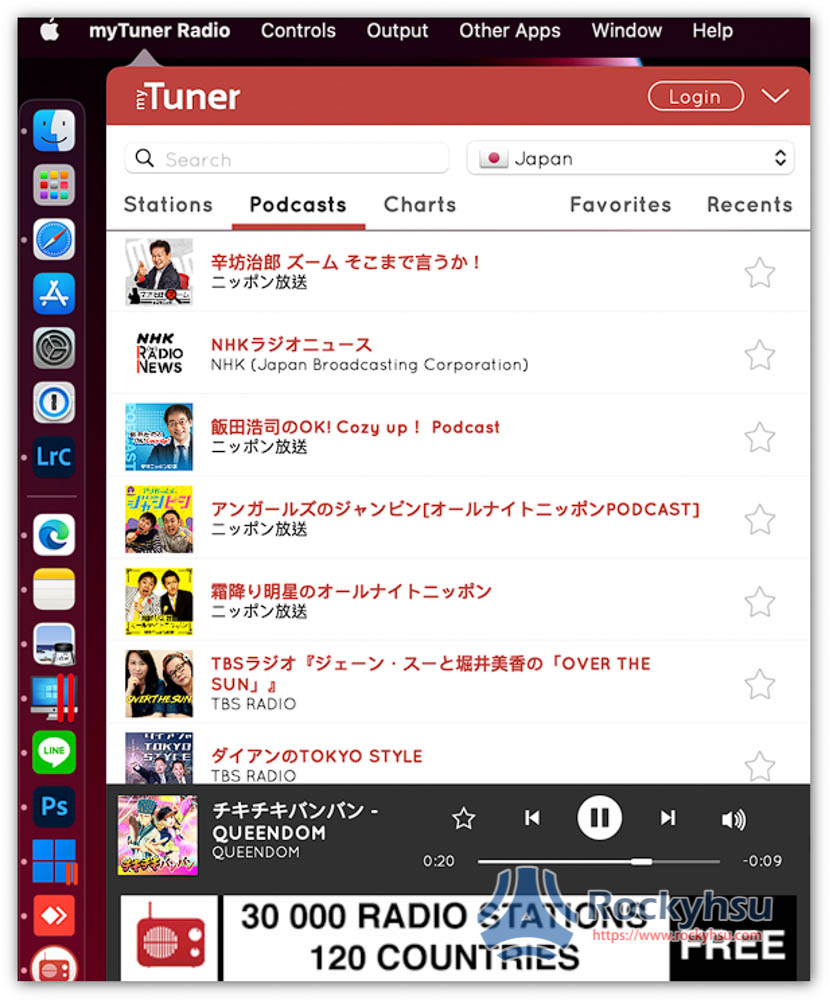 日本 Podcasts Mac