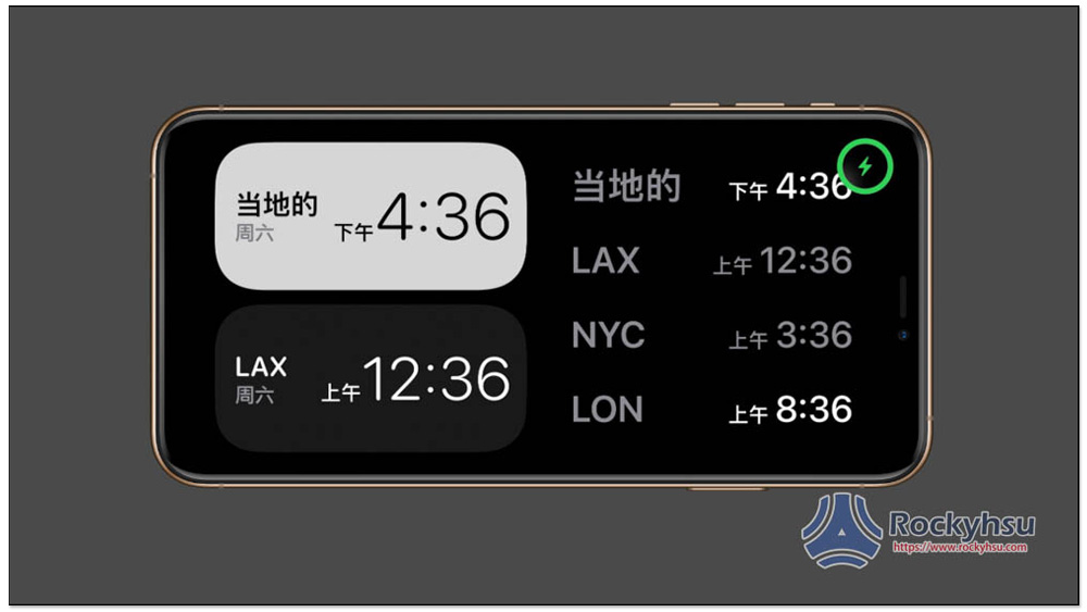 World Clock Widgets iPhone 待機模式小工具